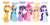 Size: 6000x3000 | Tagged: safe, artist:kittyhawk-contrail, applejack, fluttershy, pinkie pie, rainbow dash, rarity, twilight sparkle, pony, unicorn, g4, absurd resolution, blue text, bronybait, caption, cute, dashabetes, diapinkes, female, hug, hug request, hugpony poses, image macro, jackabetes, mane six, meme origin, pink text, purple text, raribetes, shyabetes, simple background, transparent background, twiabetes, unicorn twilight, vector, yellow text