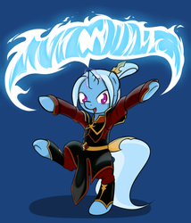 Size: 722x843 | Tagged: safe, artist:theparagon, trixie, pony, unicorn, g4, avatar the last airbender, azula, crossover, female, mare, solo