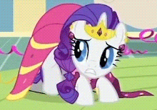 Size: 220x154 | Tagged: safe, screencap, rarity, pony, unicorn, g4, season 1, the best night ever, adorable distress, animated, clothes, cropped, cute, dress, female, gala dress, mare, raribetes, shaking, solo