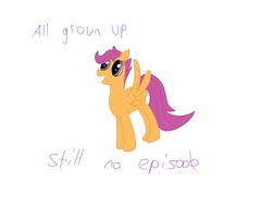 Size: 1600x1200 | Tagged: safe, scootaloo, pegasus, pony, g4, bad, cutie mark crusaders, fail, horrible, nope