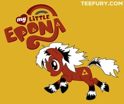 Size: 618x520 | Tagged: safe, earth pony, pony, clothes, epona, epony, female, mare, ponified, t-shirt, the legend of zelda, triforce
