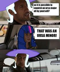 Size: 500x600 | Tagged: safe, trixie, twilight sparkle, g4, comic, meme, the rock