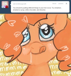 Size: 654x700 | Tagged: dead source, safe, artist:dhui, pinkie pie, ask tired pie, g4, tumblr