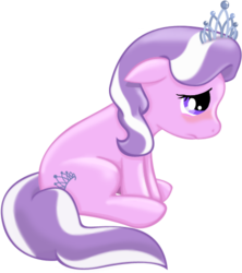 Size: 444x499 | Tagged: safe, artist:moongazeponies, diamond tiara, earth pony, pony, g4, blushing, cute, diamondbetes, female, filly, foal, sad, simple background, solo, transparent background