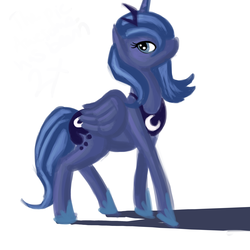 Size: 2400x2400 | Tagged: safe, artist:fauxsquared, princess luna, pony, g4, female, high res, s1 luna, solo