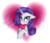 Size: 1000x866 | Tagged: safe, artist:xmetalkitty, rarity, pony, unicorn, g4, bust, female, heart, hearts and hooves day, mare, nom, simple background, solo, transparent background