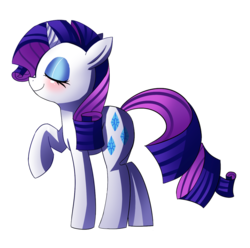 Size: 773x768 | Tagged: safe, artist:mewball, rarity, pony, unicorn, g4, blushing, cute, eyes closed, female, mare, profile, raribetes, simple background, solo, transparent background