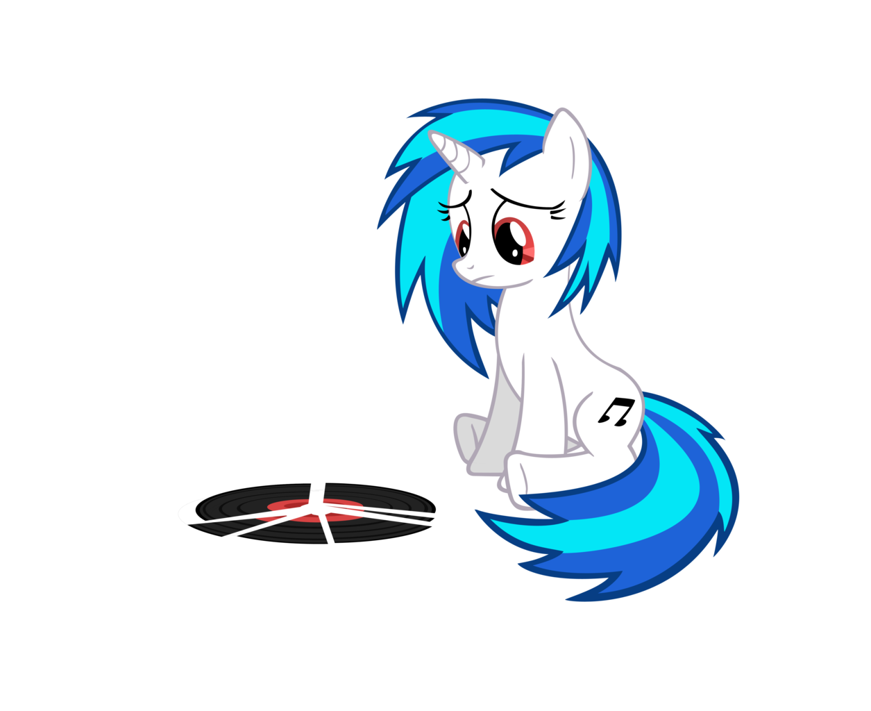 Девушка скретча. Винил из МЛП. Vinyl Scratch Sad. Виниловый скретч.