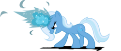 Size: 4597x1952 | Tagged: safe, artist:archonitianicsmasher, trixie, pony, unicorn, g4, female, magic, mare, simple background, solo, training, transparent background, vector