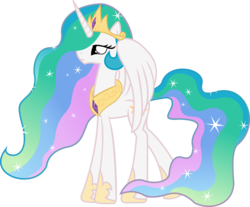 Size: 4296x3557 | Tagged: safe, artist:archonitianicsmasher, princess celestia, alicorn, pony, g4, female, mare, simple background, solo, transparent background, vector