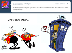 Size: 500x372 | Tagged: artist needed, source needed, useless source url, safe, artist:fractiouslemon, doctor whooves, time turner, ask robotnik, g4, crossover, doctor eggman, doctor who, male, sonic the hedgehog (series), tardis, the doctor