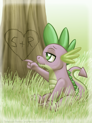 Size: 600x800 | Tagged: safe, artist:inuhoshi-to-darkpen, spike, dragon, g4, male, solo