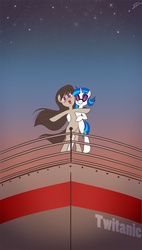 Size: 638x1125 | Tagged: safe, artist:bunnimation, dj pon-3, octavia melody, vinyl scratch, g4, titanic