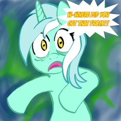 Size: 2550x2550 | Tagged: safe, lyra heartstrings, pony, unicorn, ask changeling lyra, g4, female, high res, looking at you, mare, solo, talking to viewer