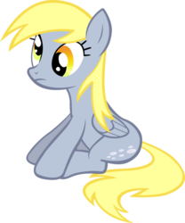 Size: 814x980 | Tagged: safe, derpy hooves, pegasus, pony, g4, female, mare, sitting, solo