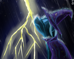 Size: 1280x1024 | Tagged: safe, artist:cheshiresdesires, trixie, pony, g4, rain, solo