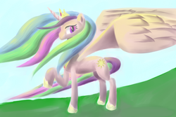 Size: 1536x1024 | Tagged: safe, artist:khyperia, princess celestia, pony, g4, female, solo