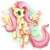 Size: 850x850 | Tagged: dead source, safe, artist:xwhitex77, fluttershy, pegasus, pony, g4, female, mare, solo, spread wings, wings