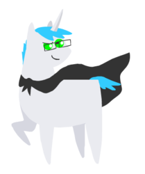 Size: 338x404 | Tagged: safe, artist:davroth, oc, oc only, pony, unicorn, cape, clothes, glasses, pointy ponies, simple background, transparent background, vector
