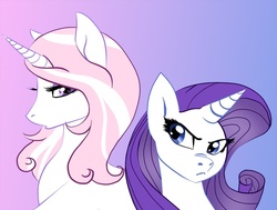 Size: 675x511 | Tagged: artist needed, safe, fleur-de-lis, rarity, pony, unicorn, g4, female, mare