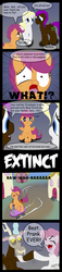 Size: 625x2750 | Tagged: safe, artist:da-goddamn-batguy, discord, pinkie pie, scootaloo, chicken, dodo, draconequus, earth pony, pegasus, pony, g4, 4chan, abuse, butt, comic, female, filly, foal, male, plot, scootabuse, scootachicken