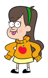 Size: 250x400 | Tagged: safe, applejack, human, pony, g4, female, gravity falls, mabel pines, male, simple background, solo, transparent background