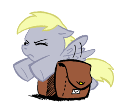 Size: 675x581 | Tagged: artist needed, safe, derpy hooves, pony, g4, female, filly, mail, solo