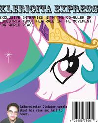 Size: 576x720 | Tagged: safe, artist:thatnerdwithglasses, princess celestia, human, g4, magazine