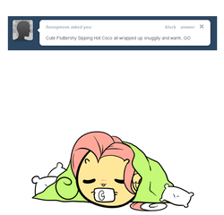 Size: 708x679 | Tagged: safe, artist:pekou, fluttershy, ask my little chubbies, g4, ask, chubbie, cute, pillow, resting, shyabetes