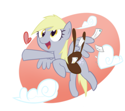 Size: 900x800 | Tagged: safe, artist:thegalen, derpy hooves, pegasus, pony, g4, female, flying, mail, mailmare, mare, simple background, solo, transparent background