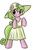 Size: 600x900 | Tagged: safe, artist:kloudmutt, daisy, flower wishes, earth pony, pony, g4, bipedal, clothes, dress, female, hat, mare, sundress