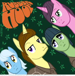 Size: 721x735 | Tagged: safe, artist:kturtle, album cover, george harrison, hilarious in hindsight, john lennon, parody, paul mccartney, ponified, ponified album cover, ringo starr, rubber soul, the beatles