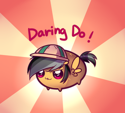 Size: 575x519 | Tagged: safe, artist:pekou, daring do, ask my little chubbies, g4, chubbie, cute, daring dorable