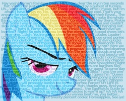 Size: 1280x1030 | Tagged: safe, artist:rinsowaty, rainbow dash, g4, quote