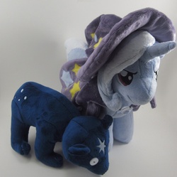 Size: 937x935 | Tagged: safe, artist:brainbread, trixie, pony, unicorn, ursa minor, g4, female, irl, mare, photo, plushie, teddy bear, ursa plush