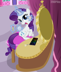 Size: 800x944 | Tagged: safe, artist:290pika, rarity, pony, g4, carousel boutique, lipstick, makeup, solo