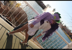 Size: 900x625 | Tagged: safe, artist:sarahrstraub, rarity, spike, human, g4, converse, cosplay, female, irl, irl human, kissing, male, photo, ship:sparity, shipping, straight