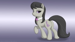 Size: 2500x1406 | Tagged: safe, artist:skipsy, octavia melody, earth pony, pony, g4, butt, female, mare, plot, raised hoof, solo, treblebutt