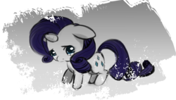 Size: 1024x583 | Tagged: safe, artist:aisuroma, rarity, pony, g4, chibi, crying, sad, solo
