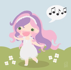 Size: 1068x1044 | Tagged: safe, artist:misandrie, sweetie belle, human, g4, clothes, dress, female, humanized, singing