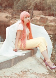 Size: 1478x2048 | Tagged: safe, artist:sawakochel, fluttershy, human, g4, cosplay, high heels, irl, irl human, photo, shoes, solo