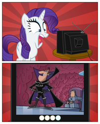 Size: 1050x1299 | Tagged: safe, rarity, human, pony, unicorn, g4, dinkleberg, exploitable meme, female, horn, mare, meme, the fairly oddparents, tv meme