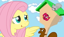 Size: 1150x680 | Tagged: safe, artist:burrburro, fluttershy, pony, g4, female, solo