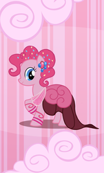 Size: 1263x2094 | Tagged: safe, artist:anima-dos, pinkie pie, earth pony, pony, g4, clothes, dress, female, gala dress, solo