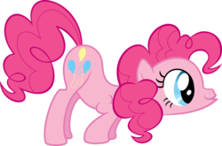 Size: 9087x6000 | Tagged: safe, artist:quasdar, pinkie pie, earth pony, pony, g4, over a barrel, absurd resolution, female, simple background, solo, transparent background, vector