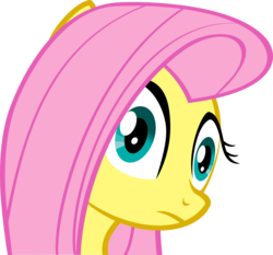 Size: 10000x9305 | Tagged: safe, artist:quasdar, fluttershy, pony, dragonshy, g4, absurd resolution, female, simple background, solo, thousand yard stare, transparent background, vector