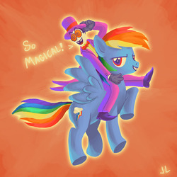 Size: 1200x1200 | Tagged: safe, artist:docwario, rainbow dash, pony, g4, crossover, superjail, warden