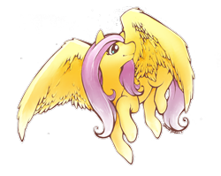 Size: 1384x1103 | Tagged: safe, artist:catussnake, fluttershy, pegasus, pony, g4, female, flying, mare, simple background, solo, transparent background