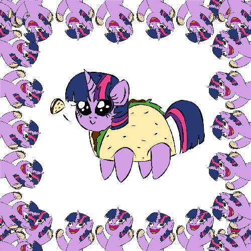 52182 artist needed, source needed, safe, twilight sparkle, pony, g4, animated, female, taco