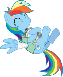 Size: 3500x4258 | Tagged: safe, artist:joey, rainbow dash, g4, read it and weep, simple background, transparent background, vector